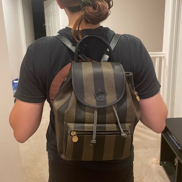 EUC FENDI PENQUIN CANVAS BACKPACK - Picture 12 of 12